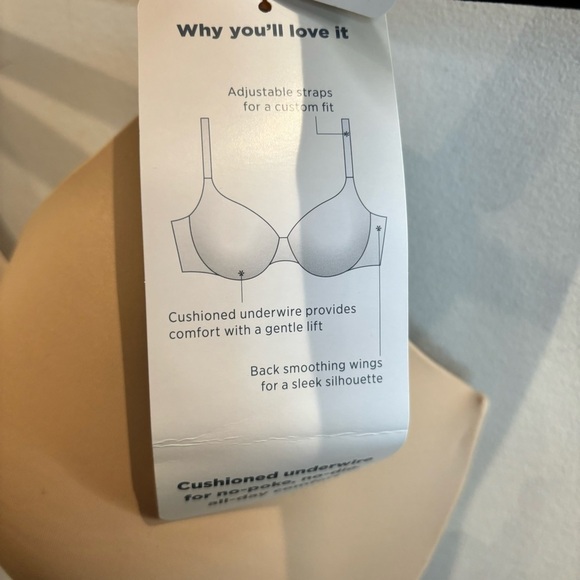 JOCKEY Sz 38DD Underwire Padded Adjustable Back & Straps Bra NEW WITH TAGS - Picture 4 of 8